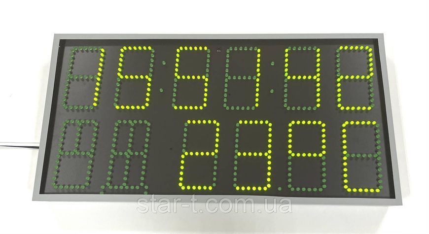 Часы термометр-календарь день недели 600х300мм зеленый 07582 фото