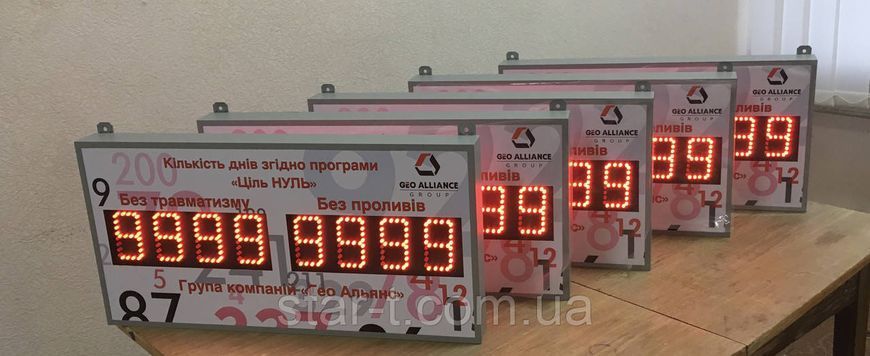 Светодиодное табло без травм "Ціль нуль" 07652 фото