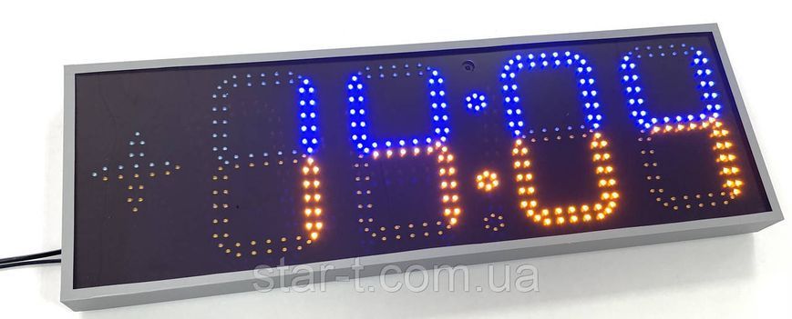 Годинник яскравий жовто-блакитний 900х300мм 07816 фото