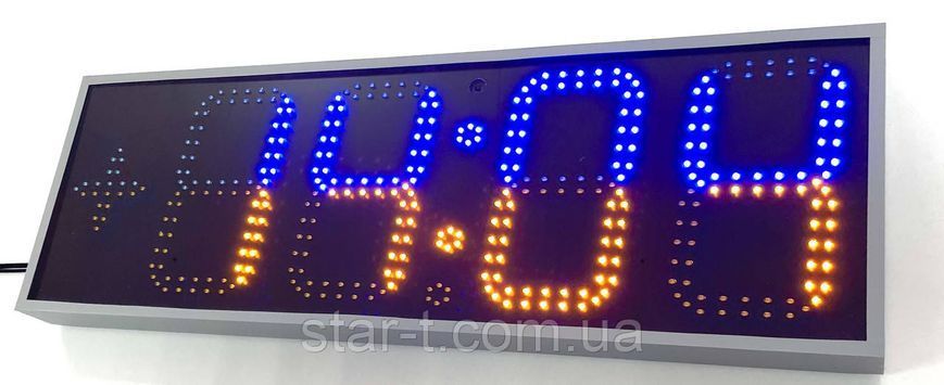 Годинник яскравий жовто-блакитний 900х300мм 07816 фото
