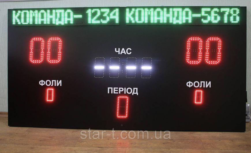Спортивное табло с названием команд 07656 фото