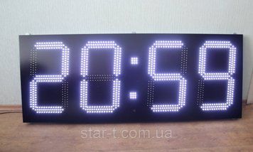 Фасадний годинник 1800х700мм, білий 07515 фото