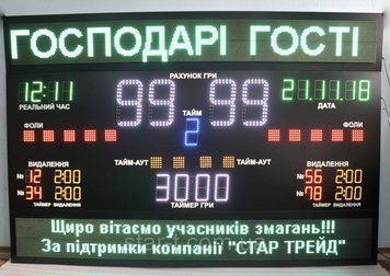 Спортивне табло 3000х2000 мм для гандболу 07709 фото