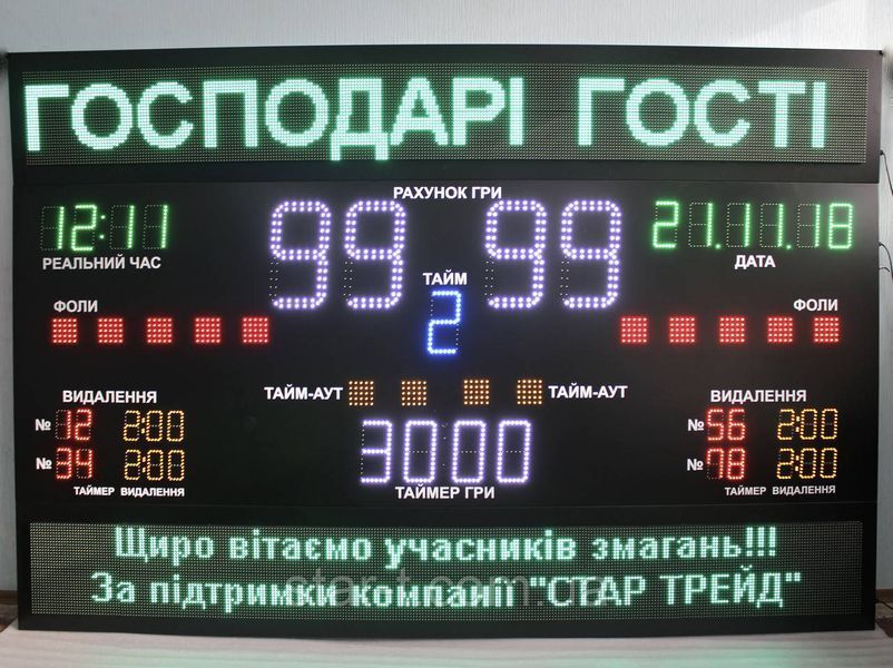 Спортивне табло 3000х2000 мм для гандболу 07709 фото