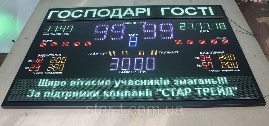 Спортивне табло 3000х2000 мм для гандболу 07709 фото