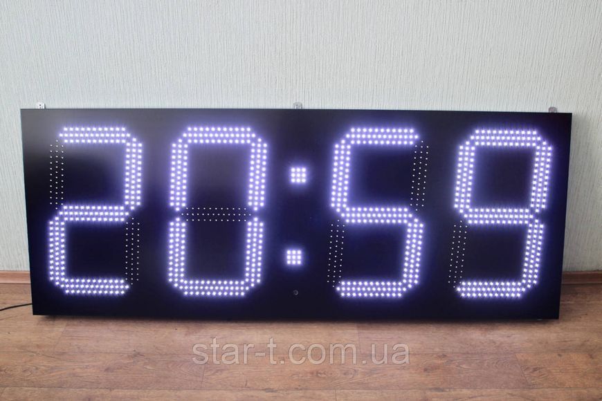 Фасадний годинник 1800х700мм, білий 07515 фото