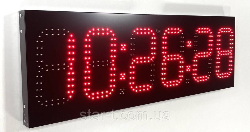 Часы с секундомером на 6 цифр 900х300 мм Яркость 4000мКд 07512 фото