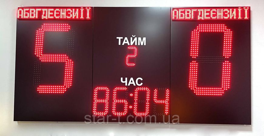 Спортивное табло 3000х1500 мм для футбола с названием команд 07643 фото