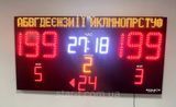 Спортивне табло для баскетболу з зображенням рахунку гри, періоду, часу та фолу, назва команд 07633 фото