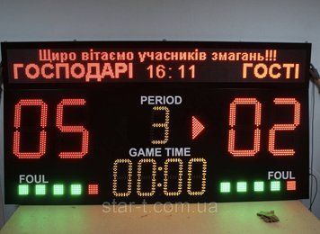 Спортивне табло 3000х1550 мм з графічним рядком 07528 фото