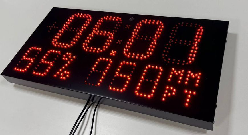 Метеостанція годинник термометр, барометр, гігрометр.600х300мм 07536 фото