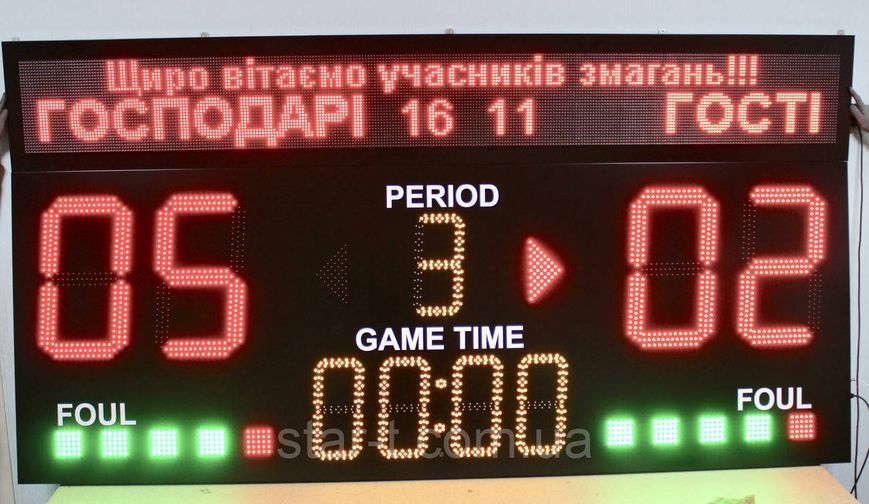Спортивне табло 3000х1550 мм з графічним рядком 07528 фото