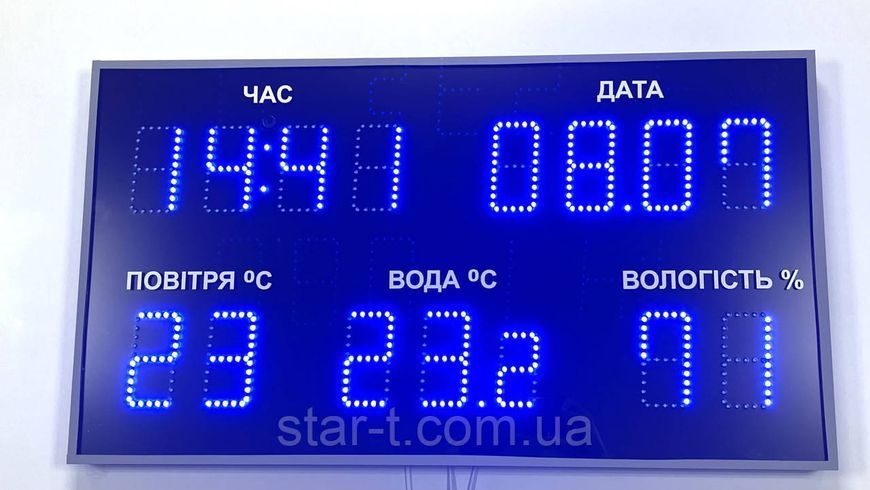 Метеостанция для бассейна два термометра и влагомер 900х500 мм 07842 фото