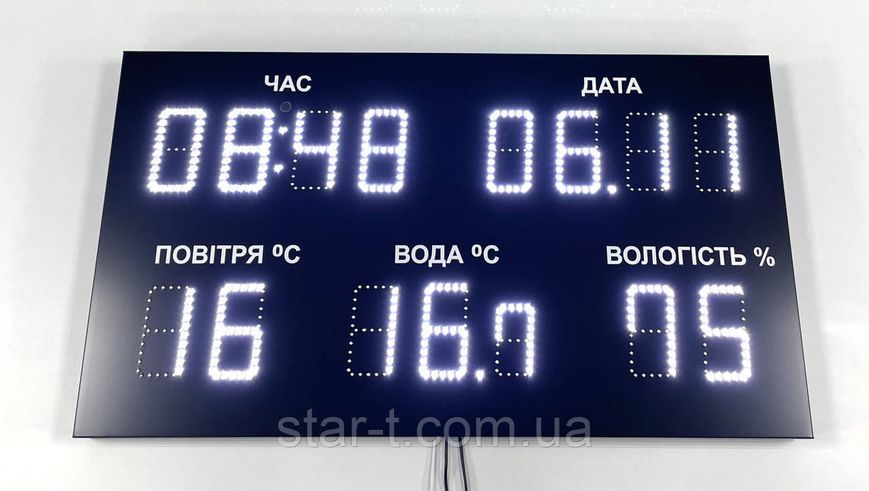 Метеостанция для бассейна два термометра и влагомер 900х500 мм 07842 фото