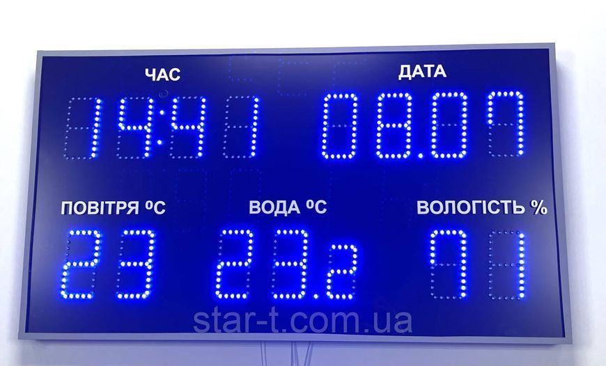 Метеостанция для бассейна два термометра и влагомер 900х500 мм 07842 фото