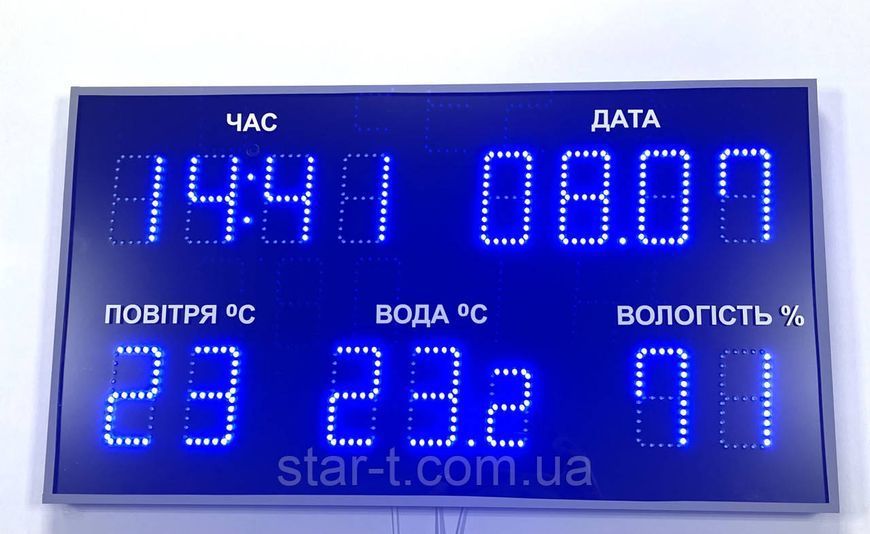 Метеостанция для бассейна два термометра и влагомер 900х500 мм 07842 фото