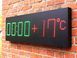 Світлодіодний годинник з термометром вуличний 900х300 мм (LED табло часу та температури, матове) 07843 фото 1
